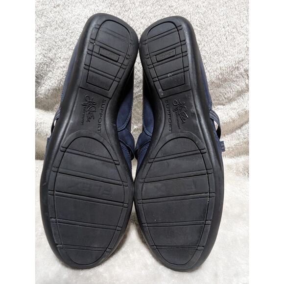 Life Stride Shoes Womens 8.5 Blue Slip On Cushioned Leona Flats Comfort Workwear - Picture 11 of 13